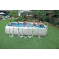 High quality outdoor rectangular plastic INTEX swimming pool for family use