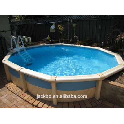 2016 Most Popular Oval Galvanized Steel Swimming Pool with PVC Liner Inside